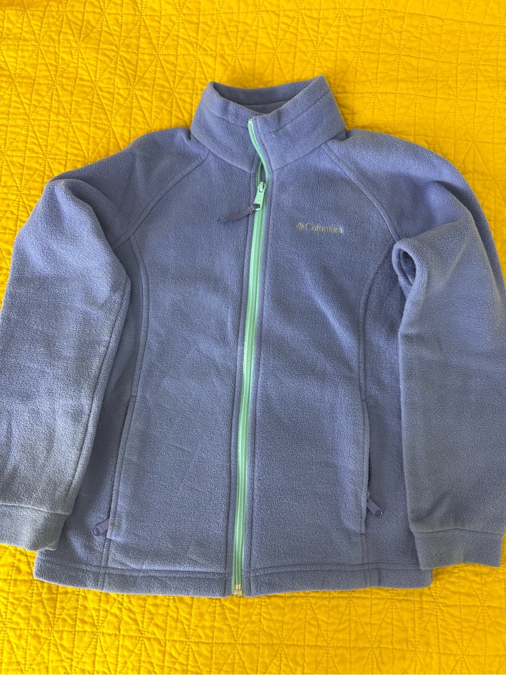 Columbia Lavender Fleece Jacket with Mint Zip